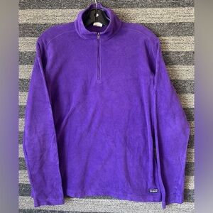 Patagonia Purple Women's Quarter-Zip Light Fleece Pullover Sweater Large EUC